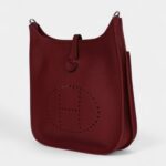 Hermès Evelyne PM Rouge H Clemence Palladium Hardware