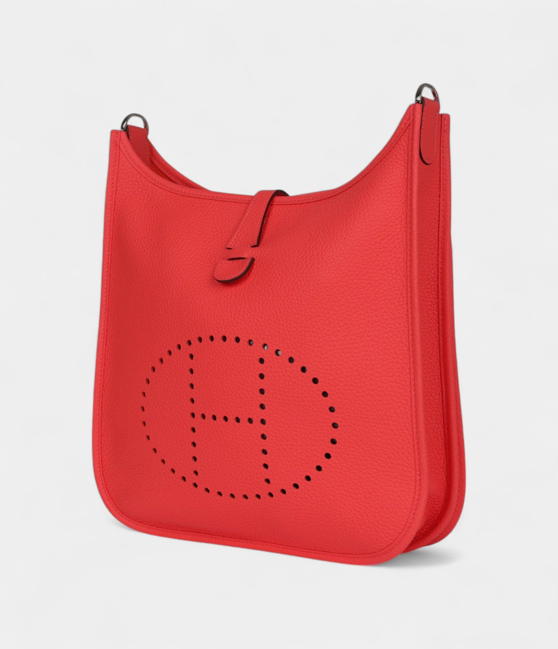 Hermès Evelyne Rose Texas Clemence Palladium Hardware