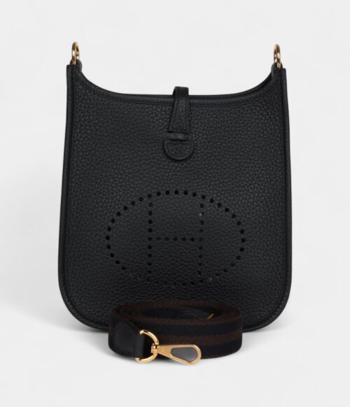 Hermès Evelyne TPM Black Clemence Gold Hardware
