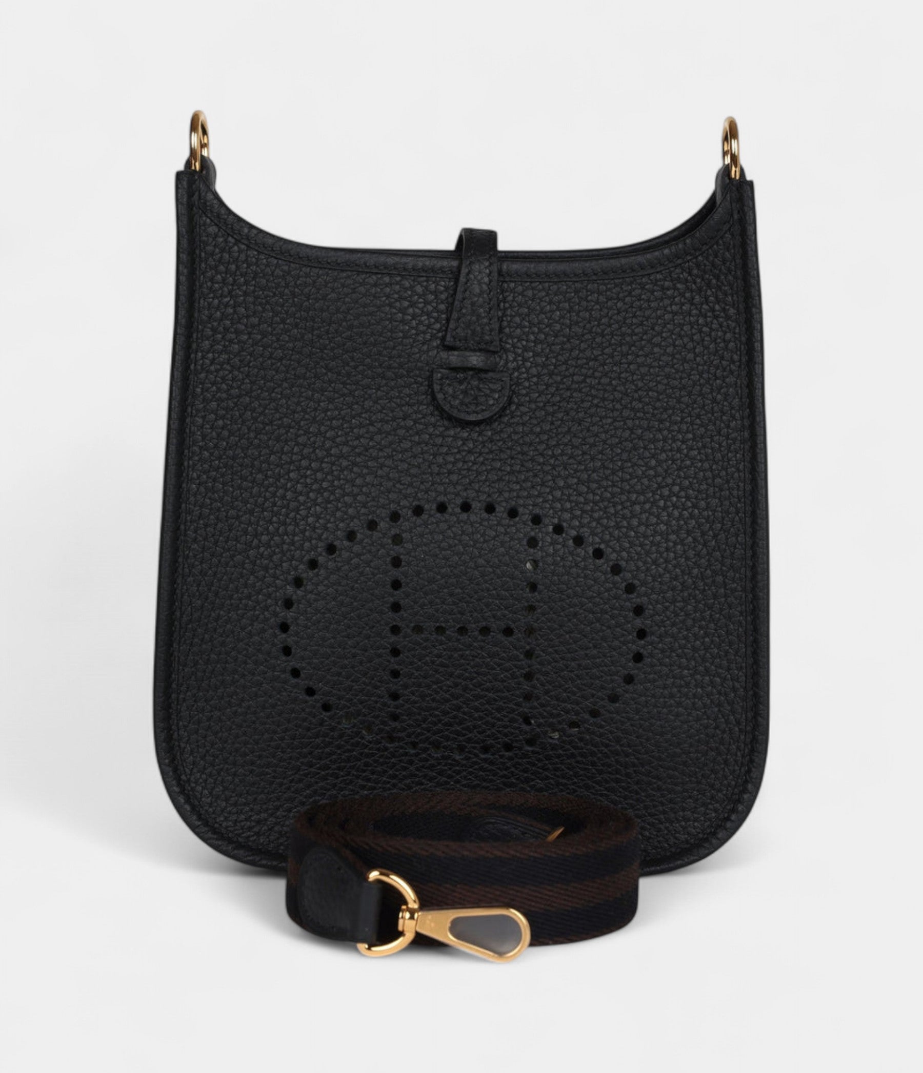 Hermès Evelyne TPM Black Clemence Gold Hardware