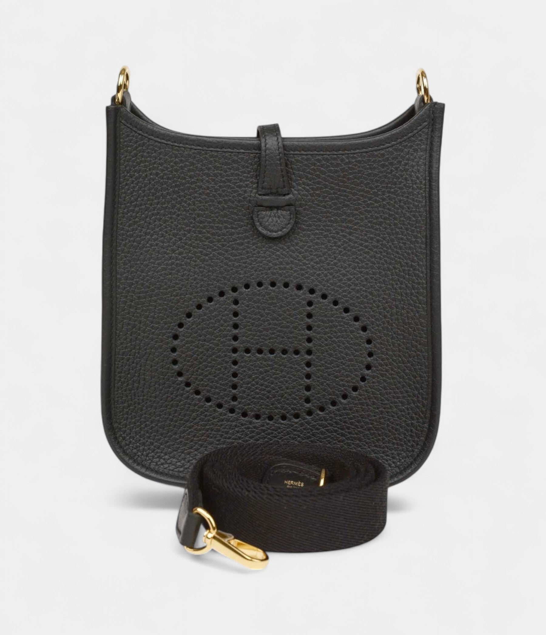 Hermès Evelyne TPM Black Clemence Gold Hardware