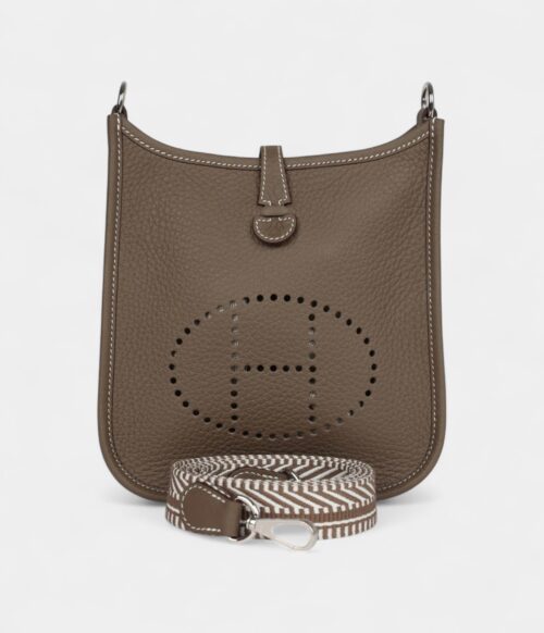 Hermès Evelyne TPM Etoupe Clemence Palladium Hardware