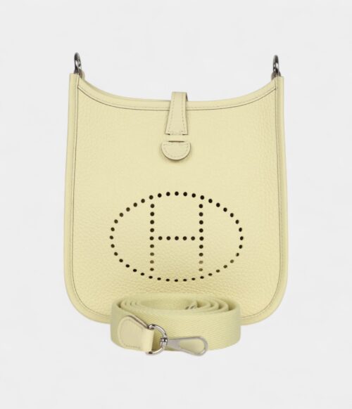 Hermès Evelyne TPM Jaune Milton Clemence Palladium Hardware