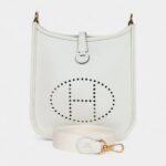 Hermès Evelyne TPM New White Clemence Gold Hardware