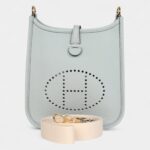 Hermès Evelyne TPM Pale Blue Clemence Palladium Hardware