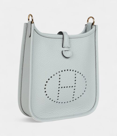 Hermès Evelyne TPM Pale Blue Clemence Palladium Hardware