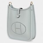 Hermès Evelyne TPM Pale Blue Clemence Palladium Hardware