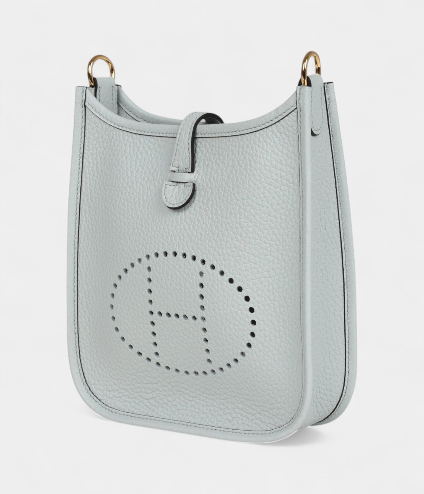 Hermès Evelyne TPM Pale Blue Clemence Palladium Hardware