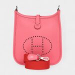 Hermès Evelyne TPM Rose Azalee Clemence Palladium Hardware