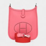 Hermès Evelyne TPM Rose Azalee Clemence Palladium Hardware