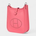 Hermès Evelyne TPM Rose Azalee Clemence Palladium Hardware