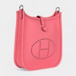 Hermès Evelyne TPM Rose Azalee Clemence Palladium Hardware