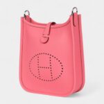 Hermès Evelyne TPM Rose Azalee Clemence Palladium Hardware