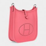 Hermès Evelyne TPM Rose Azalee Clemence Palladium Hardware