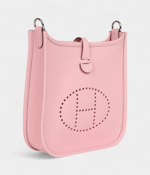 Hermès Evelyne TPM Rose Sakura Clemence Palladium Hardware