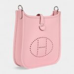 Hermès Evelyne TPM Rose Sakura Clemence Palladium Hardware
