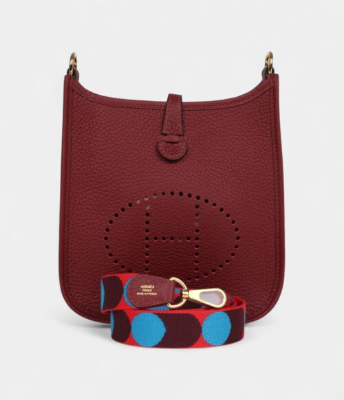 Hermès Evelyne TPM Rouge H Clemence Gold Hardware
