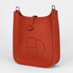 Hermès Evelyne TPM Terre Battue Maurice Palladium Hardware