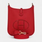 Hermès Evelyne Vermillon Clemence Gold Hardware
