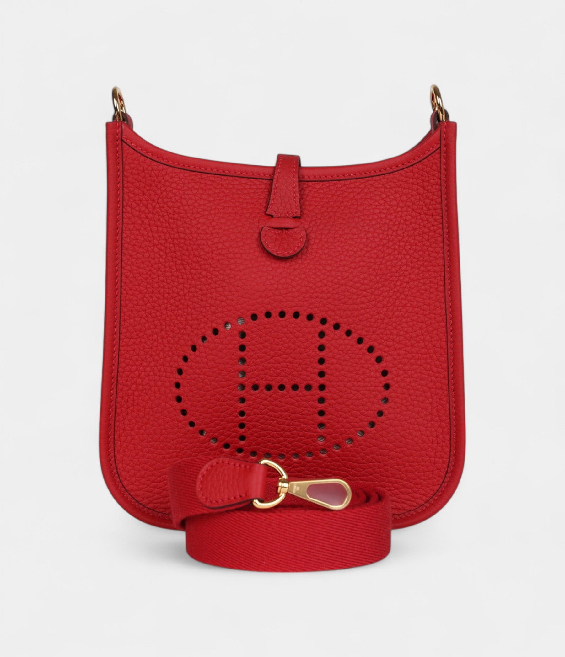 Hermès Evelyne Vermillon Clemence Gold Hardware