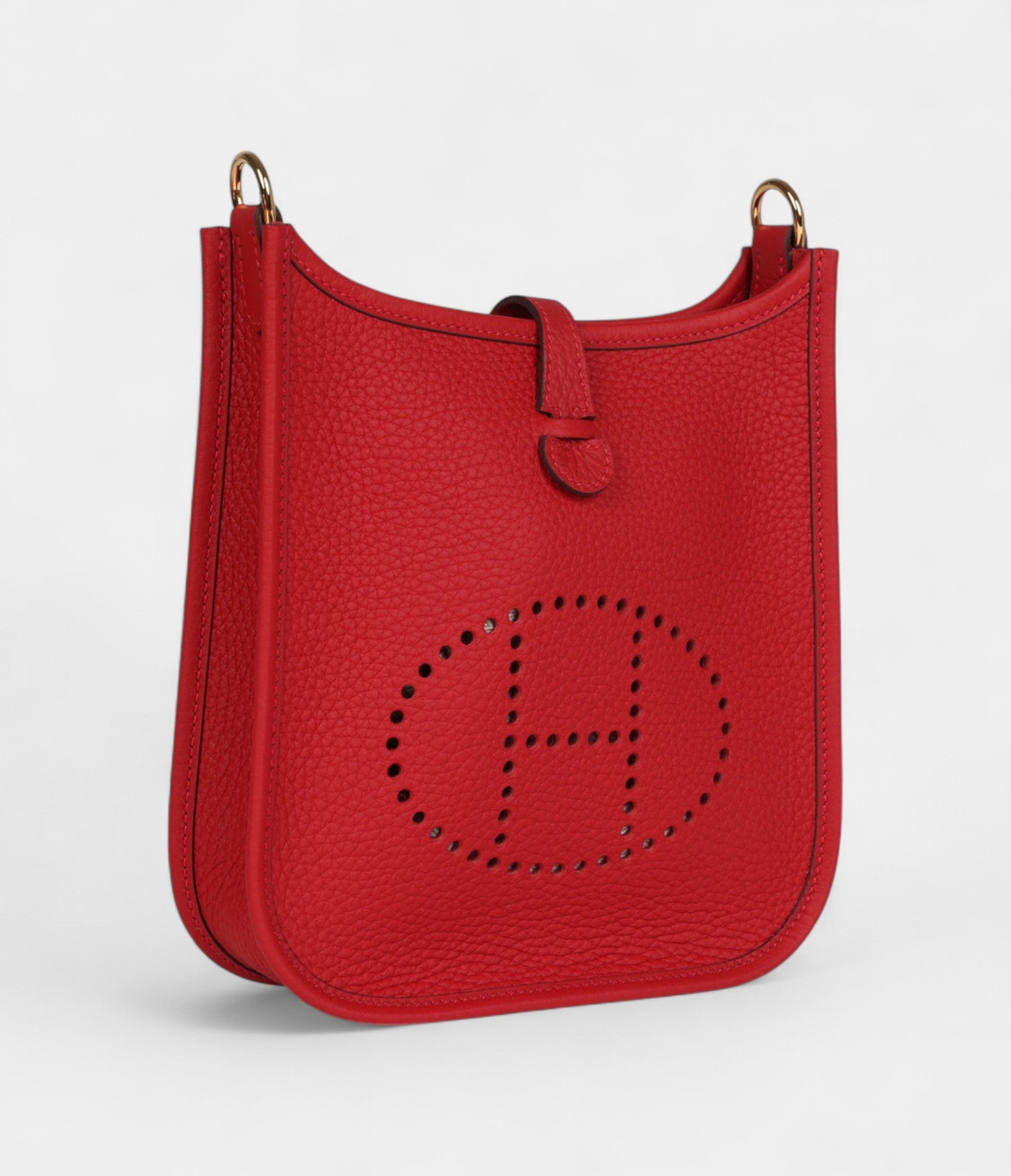 Hermès Evelyne Vermillon Clemence Gold Hardware