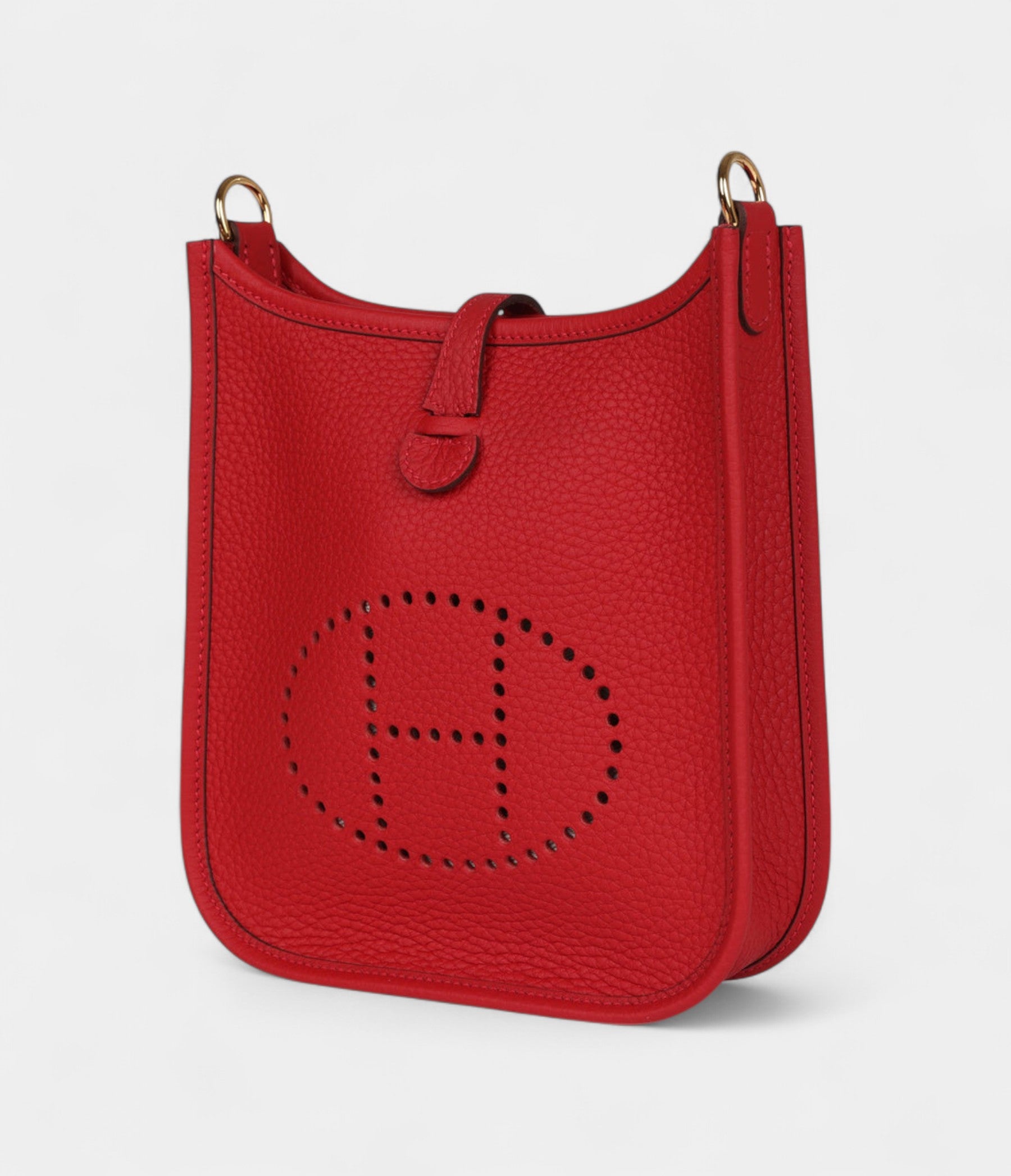 Hermès Evelyne Vermillon Clemence Gold Hardware