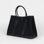 Hermès Garden Party 30 Black Toile and Negonda Palladium Hardware
