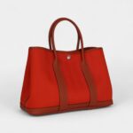 Hermès Garden Party 30 Terre Battue and Cuivre Toile Canvas and Negonda Palladium Hardware