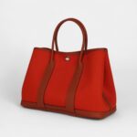 Hermès Garden Party 30 Terre Battue and Cuivre Toile Canvas and Negonda Palladium Hardware