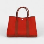 Hermès Garden Party 30 Terre Battue and Cuivre Toile Canvas and Negonda Palladium Hardware