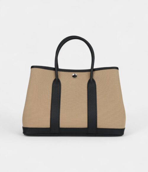 Hermès Garden Party 30 Trench Toile and Black Negonda Palladium Hardware