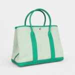 Hermès Garden Party 36 Menthe Toile H and Negonda Palladium Hardware