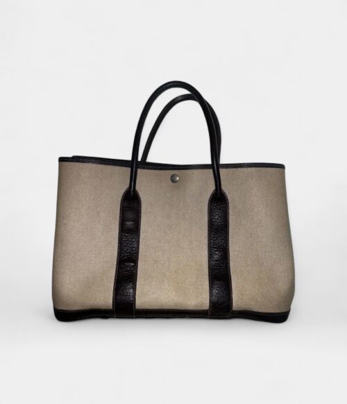 Hermès Garden Party Beige Leather Tote Bag