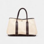 Hermes Garden Party Beige Leather Tote Bag