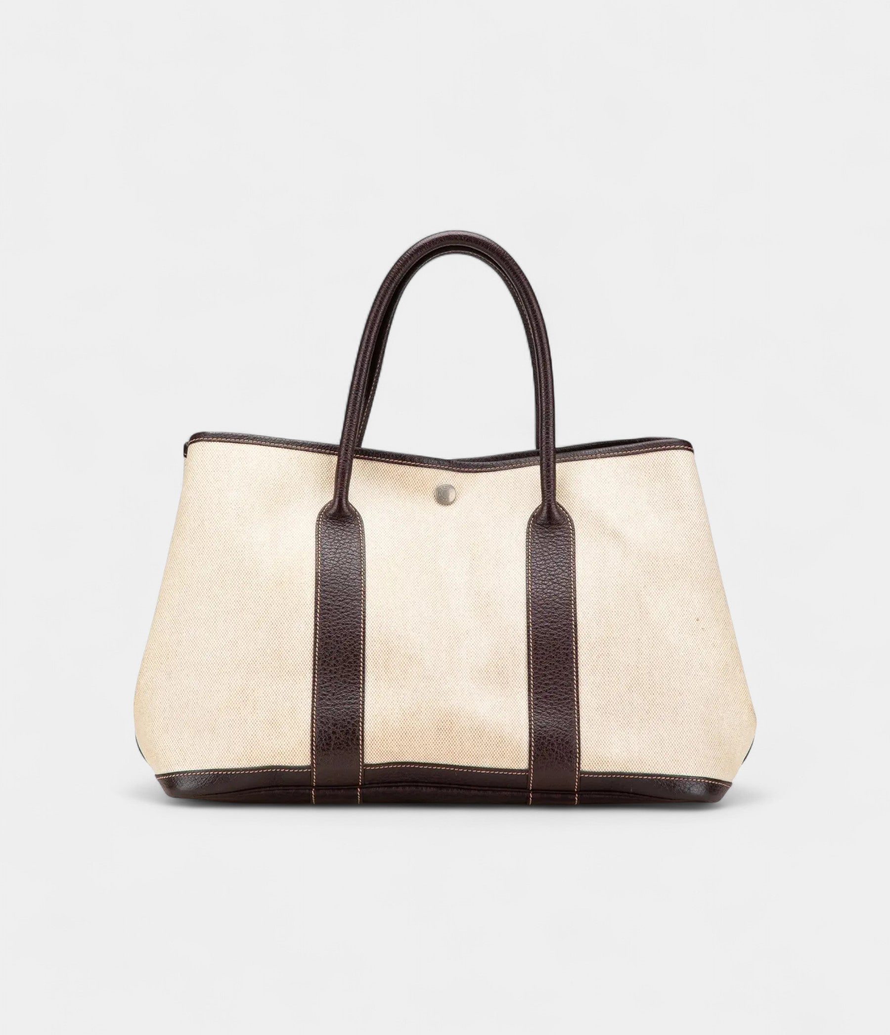 Hermes Garden Party Beige Leather Tote Bag