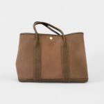 Hermes Garden Party Brown Cloth Tote Bag