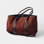 Hermès Garden Party Burgundy Canvas Tote Bag