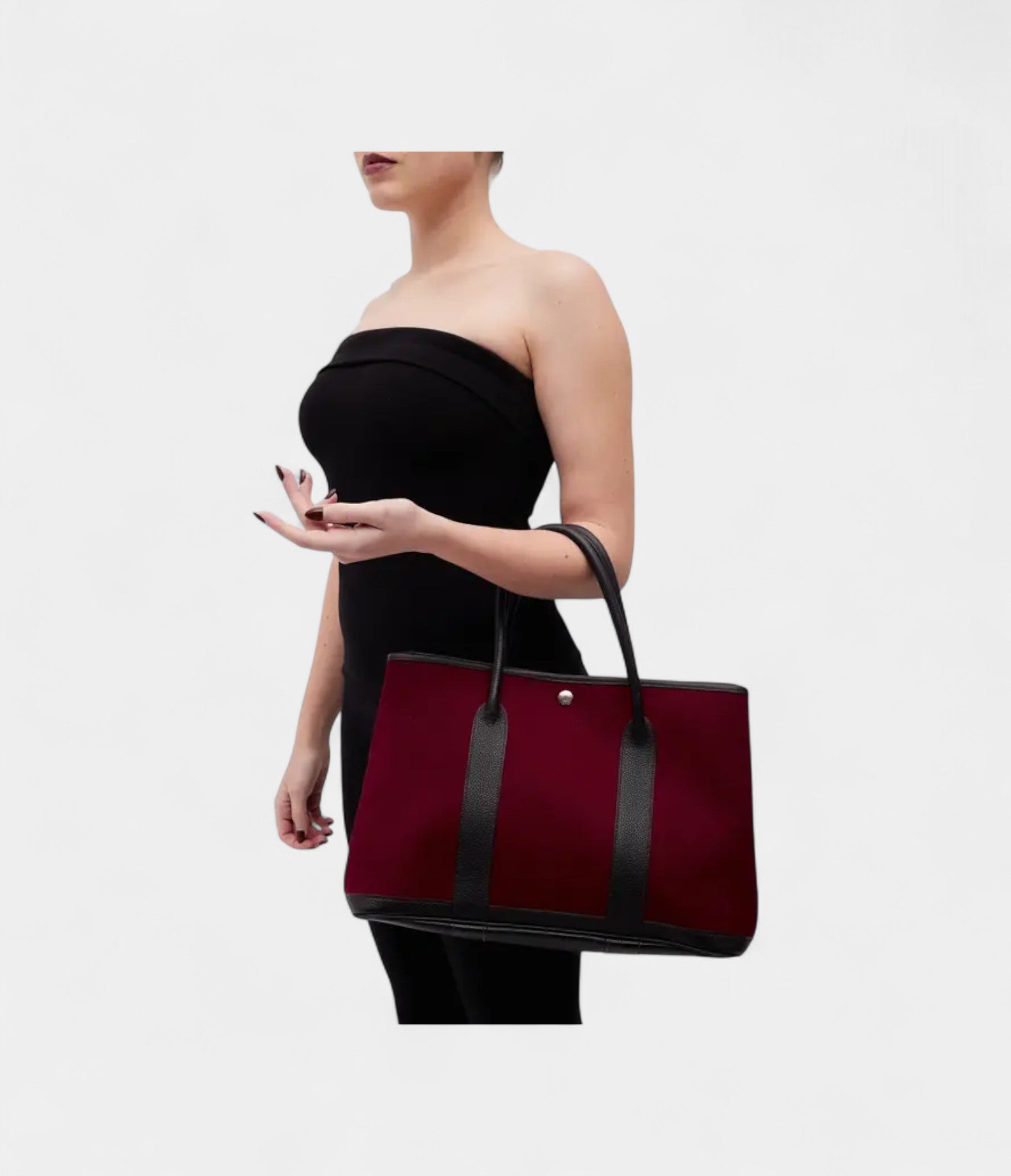 HermesGardenPartyBurgundyClothBag_4.jpg Hermès Garden Party Burgundy Cloth Bag