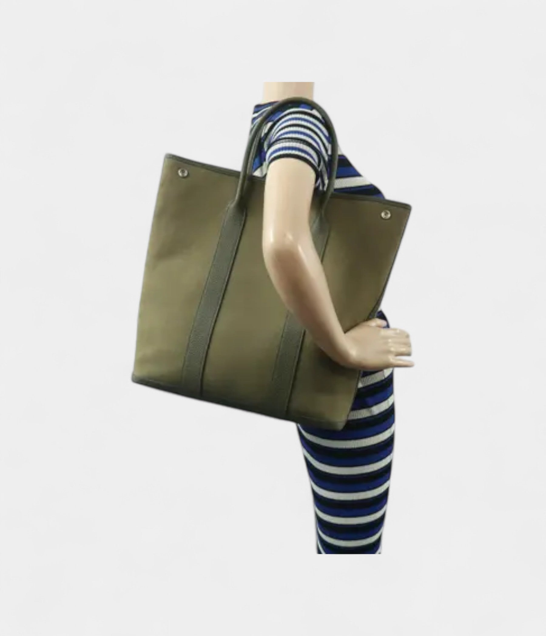 Hermès Garden Party Green Cloth Tote Bag