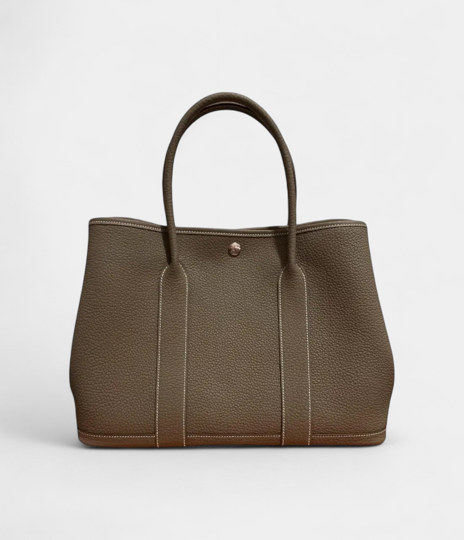 Hermès Garden Party Grey Leather Bag
