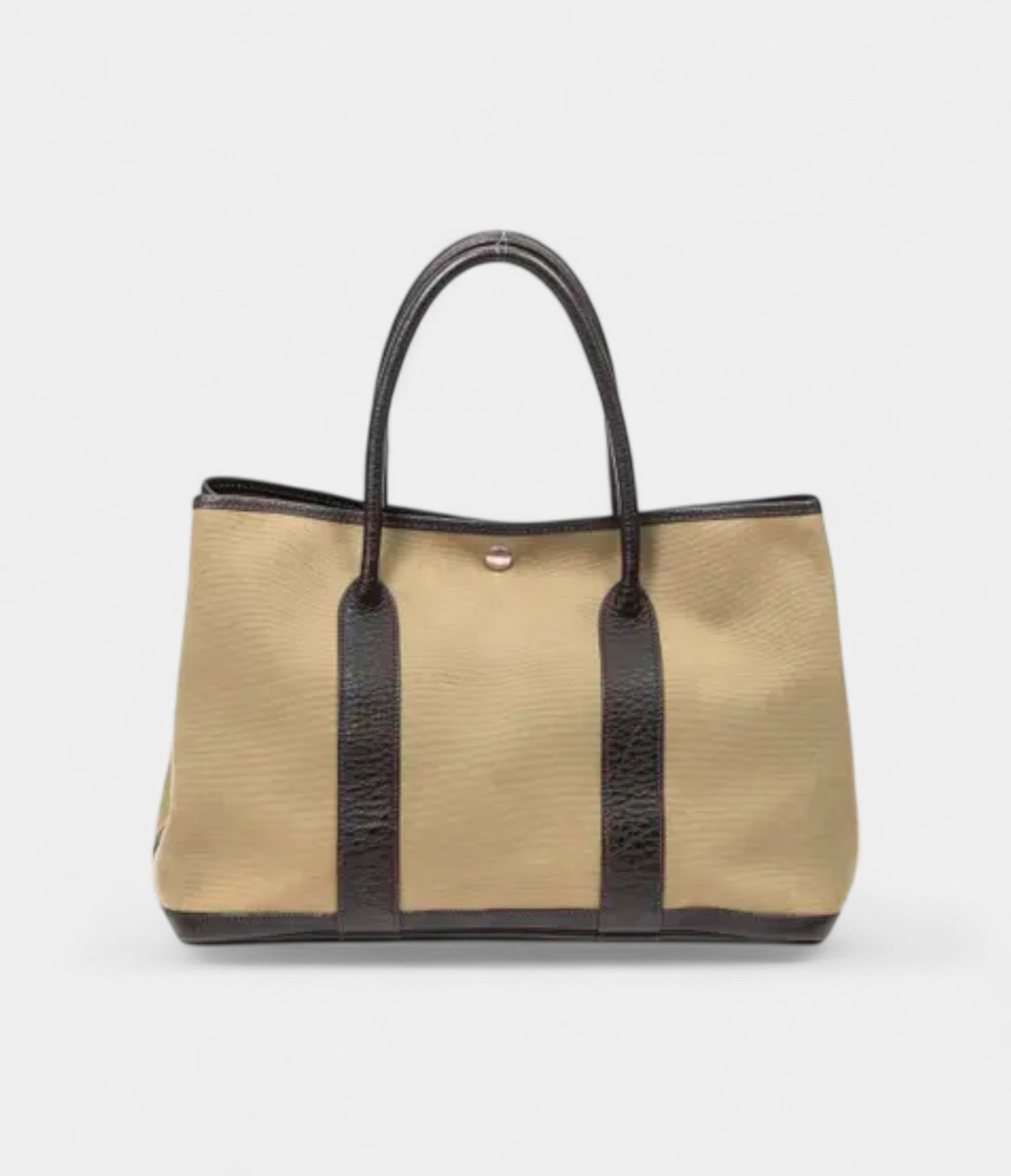 Hermès Garden Party Leather and Canvas Handbag
