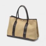 Hermès Garden Party Leather and Canvas Handbag