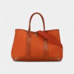 Hermès Garden Party Orange Leather Crossbody Bag