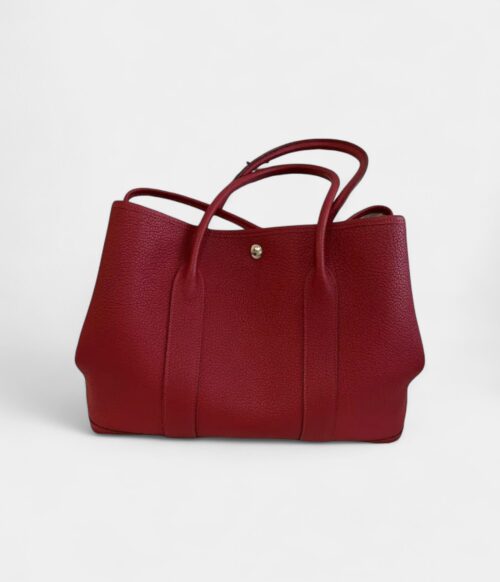 Hermès Garden Party Red Leather Bag