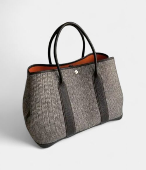Hermès Garden Party Wool Tote Leather Bag