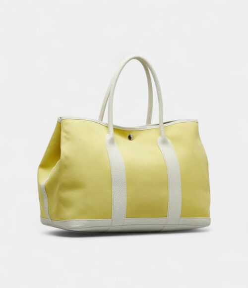 Hermès Garden Party Yellow Leather Bag