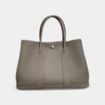 Hermes Garden party Grey leather Tote Bag