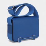 Hermès Geta Bag Bleu France Chevre Palladium Hardware