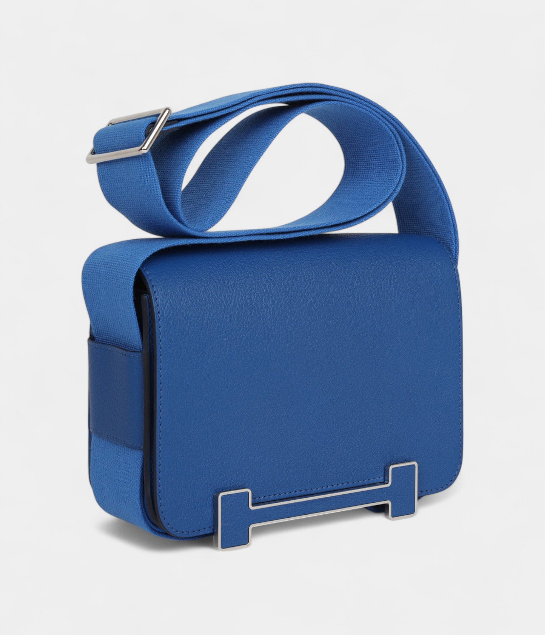 Hermès Geta Bag Bleu France Chevre Palladium Hardware