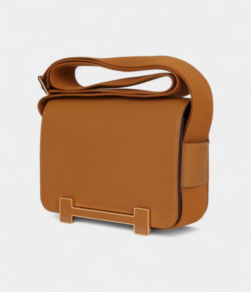 Hermès Geta Caramel Chevre Mysore Gold Hardware
